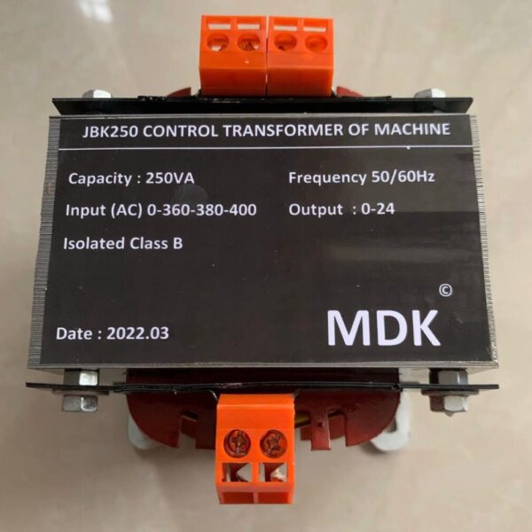 Trafo MDK 1 Phase 250 VA Input 360V / 380V / 400V Output : 0-24V